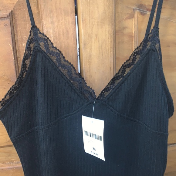 NWT Forever 21 Lace Trimmed Little Black Dress - Picture 3 of 4